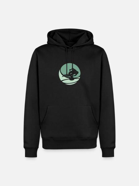 MTB Mountainbiking Trail - Männer Premium Bio Hoodie - Schwarz
