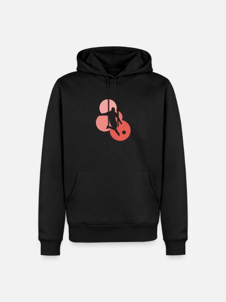 Striker Soccer Striker - Männer Premium Bio Hoodie - Schwarz
