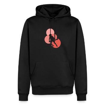 Fogo Intercrosse - Men’s Premium Organic Hoodie - black - Front - Nico (187cm)