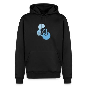 Cyclist Cycle - Männer Premium Bio Hoodie - Schwarz - Vorne - Nico (187cm)
