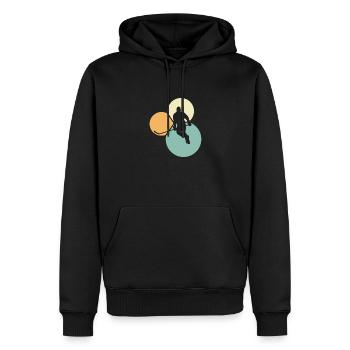 Tirs de barrage pour la rondelle - Sweat à capuche Premium bio Homme - noir - Devant - Nico (187cm)