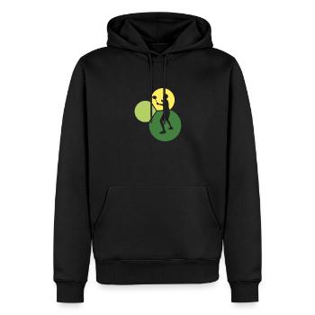 Drop Badminton - Männer Premium Bio Hoodie - Schwarz - Vorne - Nico (187cm)