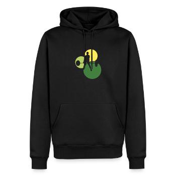 Gymnase de musculation - Sweat à capuche Premium bio Homme - noir - Devant - Nico (187cm)