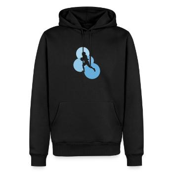 Rugby Football Gridiron b - Men’s Premium Organic Hoodie - black - Front - Nico (187cm)