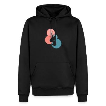 Skateboard Skateboarder Skateboarder w - Sweat à capuche Premium bio Homme - noir - Devant - Nico (187cm)