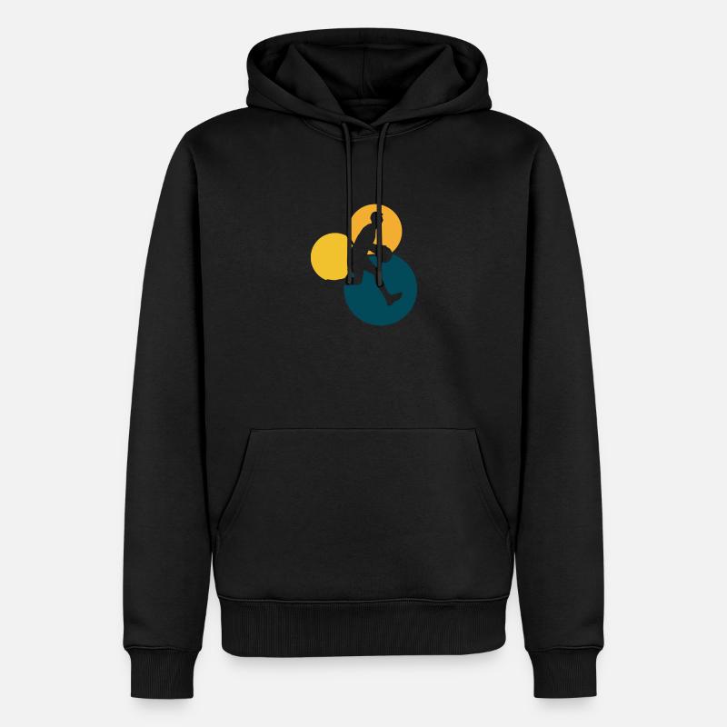 Cerceau de cerceau w - Sweat à capuche Premium bio Homme - noir
