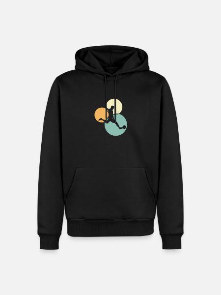 Striker Fußball - Männer Premium Bio Hoodie - Schwarz
