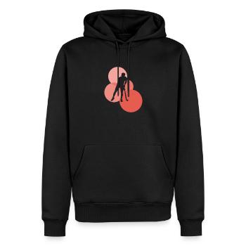 Stick Hockey - Männer Premium Bio Hoodie - Schwarz - Vorne - Nico (187cm)