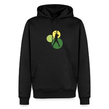 Baseball Player Baseball - Men’s Premium Organic Hoodie - black - Front - Nico (187cm)