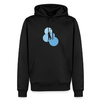 College Beachvolleyball b - Männer Premium Bio Hoodie - Schwarz - Vorne - Nico (187cm)