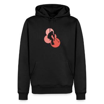 Bodycheck Hockey - Sweat à capuche Premium bio Homme - noir - Devant - Nico (187cm)