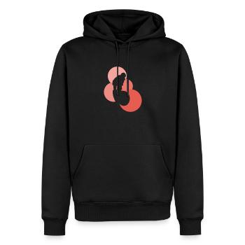VTT de descente - Sweat à capuche Premium bio Homme - noir - Devant - Nico (187cm)