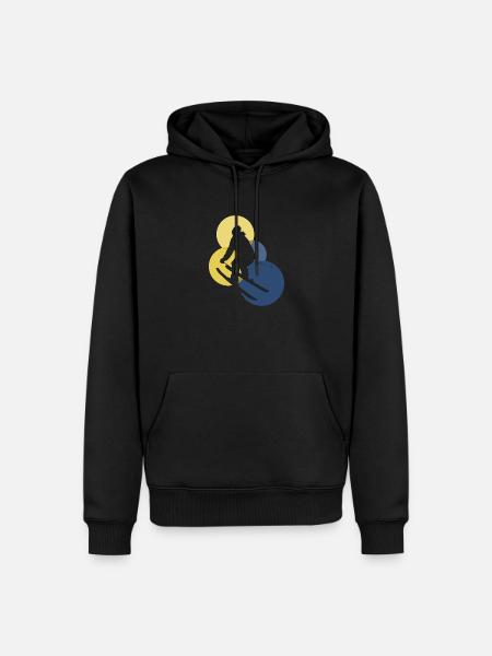 Schi Freeskiing - Männer Premium Bio Hoodie - Schwarz