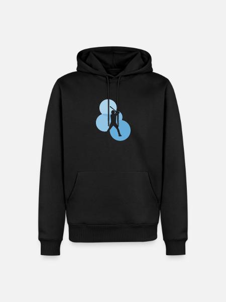 Shortstop Batting - Männer Premium Bio Hoodie - Schwarz