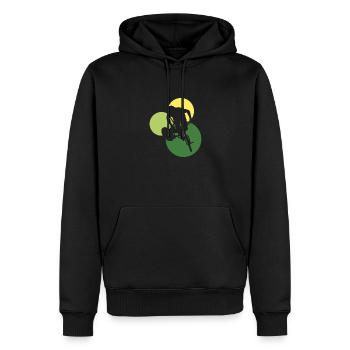 Trail Mountainbike - Männer Premium Bio Hoodie - Schwarz - Vorne - Nico (187cm)