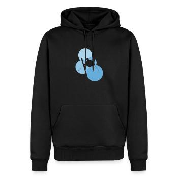 Ski Skiing Freeride - Sweat à capuche Premium bio Homme - noir - Devant - Nico (187cm)