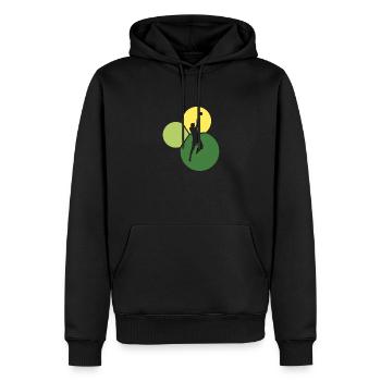 Volley-ball de plage Volley-ball - Sweat à capuche Premium bio Homme - noir - Devant - Nico (187cm)