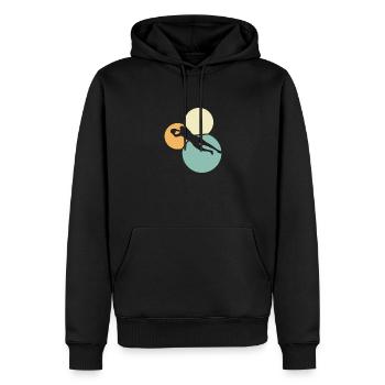 Soccer Fußball - Men’s Premium Organic Hoodie - black - Front - Nico (187cm)