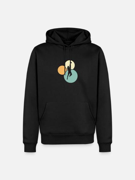 Volleyballer College b - Männer Premium Bio Hoodie - Schwarz