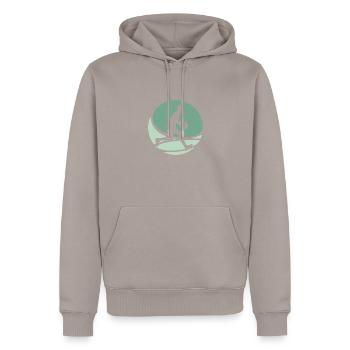 Basketballspieler Hooping Rebounding - Männer Premium Bio Hoodie - Taupe - Vorne - Nico (187cm)