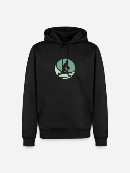Basketball Player Hooping Rebounding - Men’s Premium Organic Hoodie - black