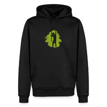 Boxeur Uppercut de boxe - Sweat à capuche Premium bio Homme - noir - Devant - Nico (187cm)
