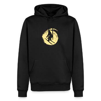 Freeskiing Schifahrer - Männer Premium Bio Hoodie - Schwarz - Vorne - Nico (187cm)