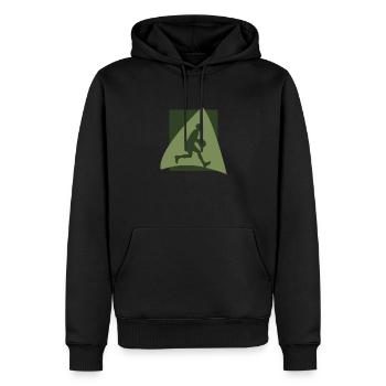 Basketballspieler Hooping - Männer Premium Bio Hoodie - Schwarz - Vorne - Nico (187cm)