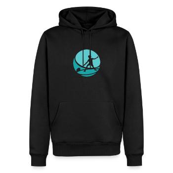 Badmintonschläger Badmintonspieler - Männer Premium Bio Hoodie - Schwarz - Vorne - Nico (187cm)
