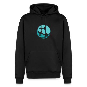 Bodybuilding Weightlifting Bodybuilding - Männer Premium Bio Hoodie - Schwarz - Vorne - Nico (187cm)