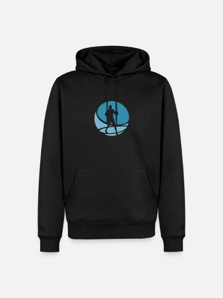 Basketball Player Basketball Dribbling - Men’s Premium Organic Hoodie - black
