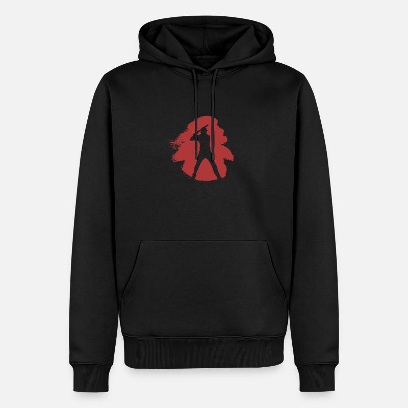 Baseball Baseballer Baserunning - Männer Premium Bio Hoodie - Schwarz