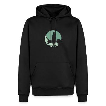 Bodybuilding Bodybuilder Weight Training - Men’s Premium Organic Hoodie - black - Front - Nico (187cm)
