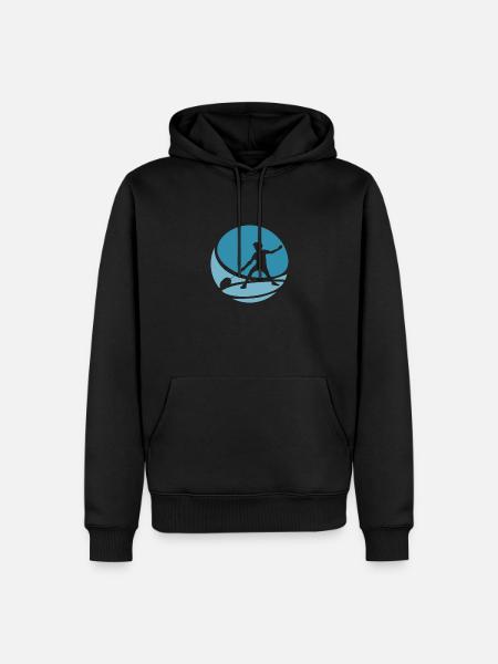 Badmintonschläger Badmintonspieler Drop - Männer Premium Bio Hoodie - Schwarz