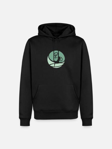 Mountain Biking Trail Trail - Men’s Premium Organic Hoodie - black