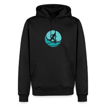 Fußball Beachball Strand - Männer Premium Bio Hoodie - Schwarz - Vorne - Nico (187cm)