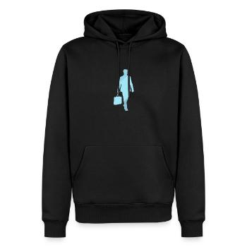 Banking Banking Exchange - Men’s Premium Organic Hoodie - black - Front - Nico (187cm)