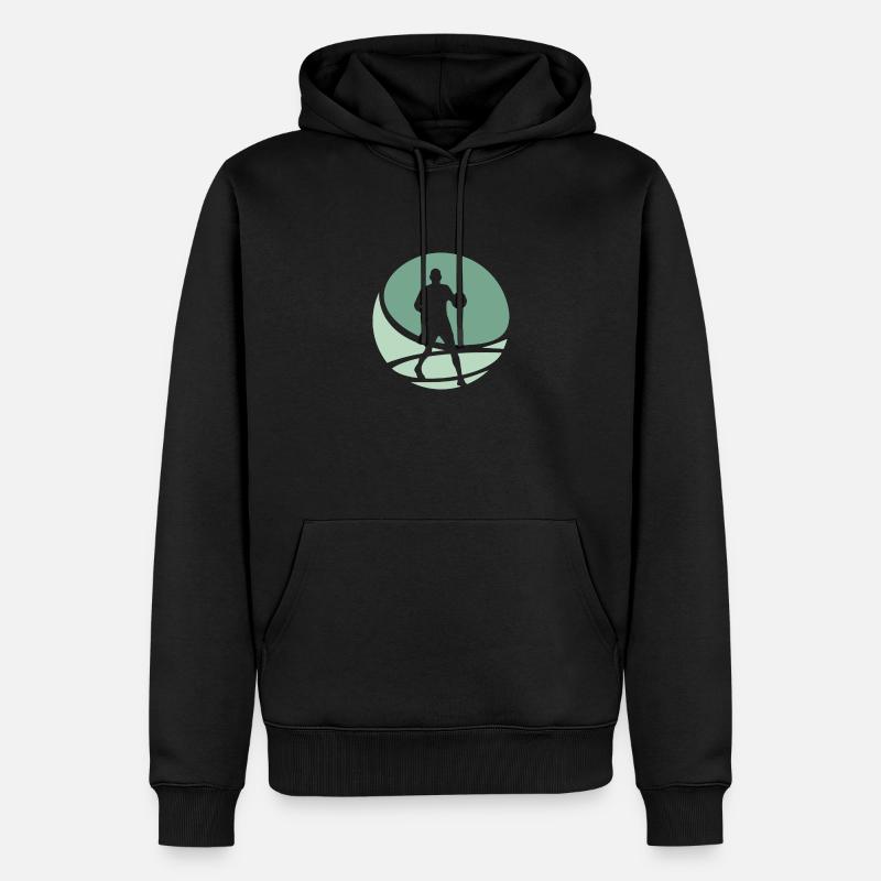 Basketteur Basketball Rebond - Sweat à capuche Premium bio Homme - noir