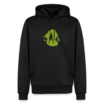 Bodybuilder Bodybuilding Weightlifting - Männer Premium Bio Hoodie - Schwarz - Vorne - Nico (187cm)