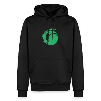LSM Fogo - Sweat à capuche Premium bio Homme - noir - Devant - Nico (187cm)