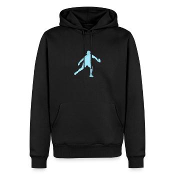 Joueur de pickleball Batte de pickleball - Sweat à capuche Premium bio Homme - noir - Devant - Nico (187cm)