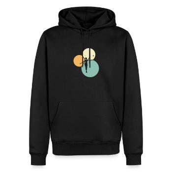 Bâton de gymnastique Twirling Twirling - Sweat à capuche Premium bio Homme - noir - Devant - Nico (187cm)