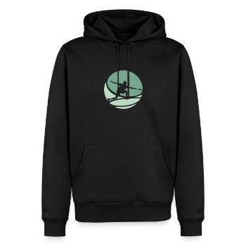 Raquette de badminton Badminton Smash - Sweat à capuche Premium bio Homme - noir - Devant - Nico (187cm)