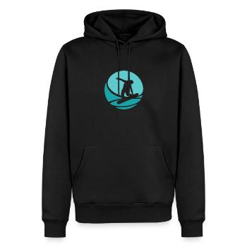 Snowboard Snowboarding Snowboarder - Men’s Premium Organic Hoodie - black - Front - Nico (187cm)