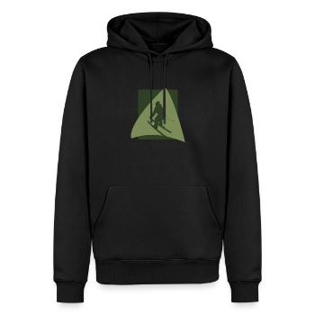 Schifahrer Skifahren - Männer Premium Bio Hoodie - Schwarz - Vorne - Nico (187cm)