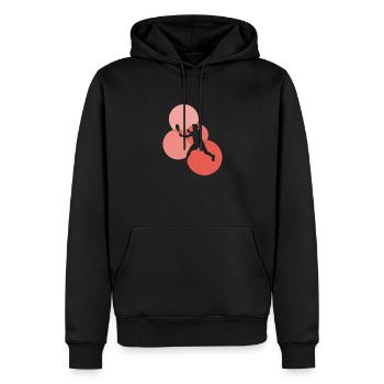 Joueurs de squash Squash Squash - Sweat à capuche Premium bio Homme - noir - Devant - Nico (187cm)