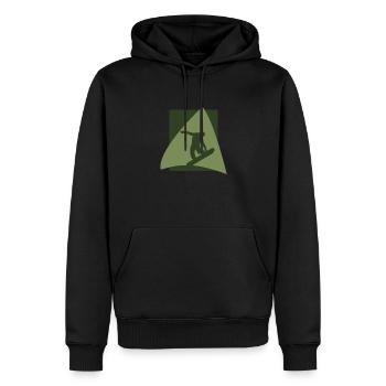 Snowboard Snowboarder - Männer Premium Bio Hoodie - Schwarz - Vorne - Nico (187cm)