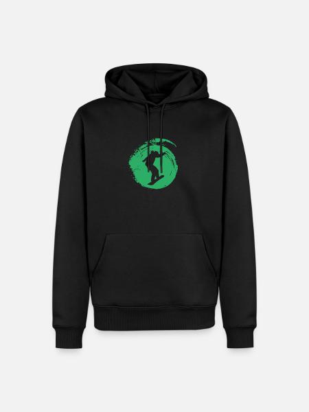 Snowboarding Wintersport - Männer Premium Bio Hoodie - Schwarz