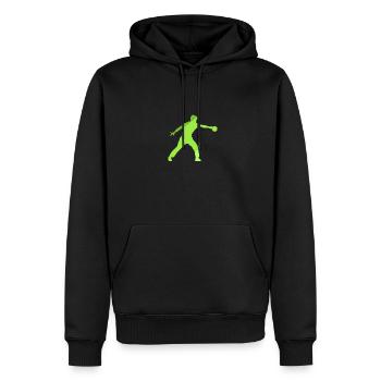 Joueur de tennis de table Table de raquette de tennis de table - Sweat à capuche Premium bio Homme - noir - Devant - Nico (187cm)
