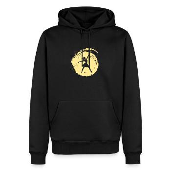 Danseuse de ballet Danseuse de ballet Ballet - Sweat à capuche Premium bio Homme - noir - Devant - Nico (187cm)